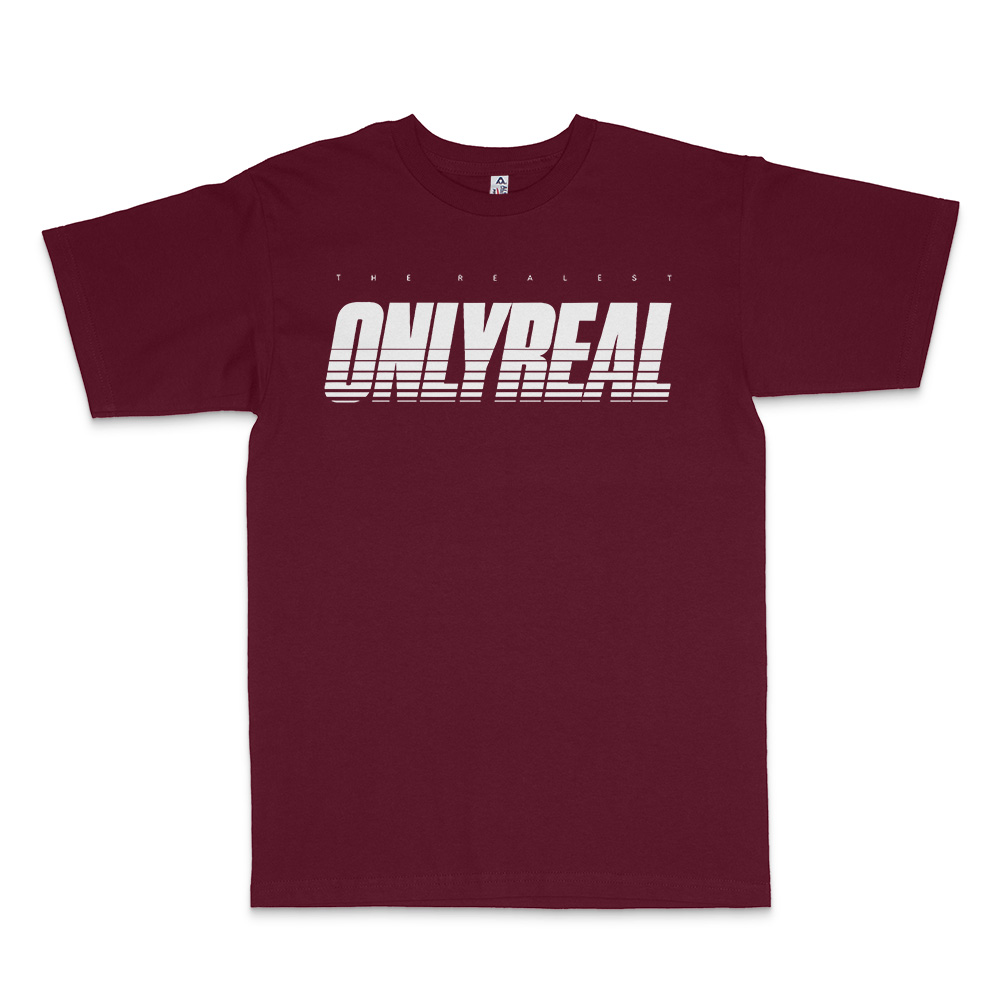 The Realest the onlyreal tee burgundy