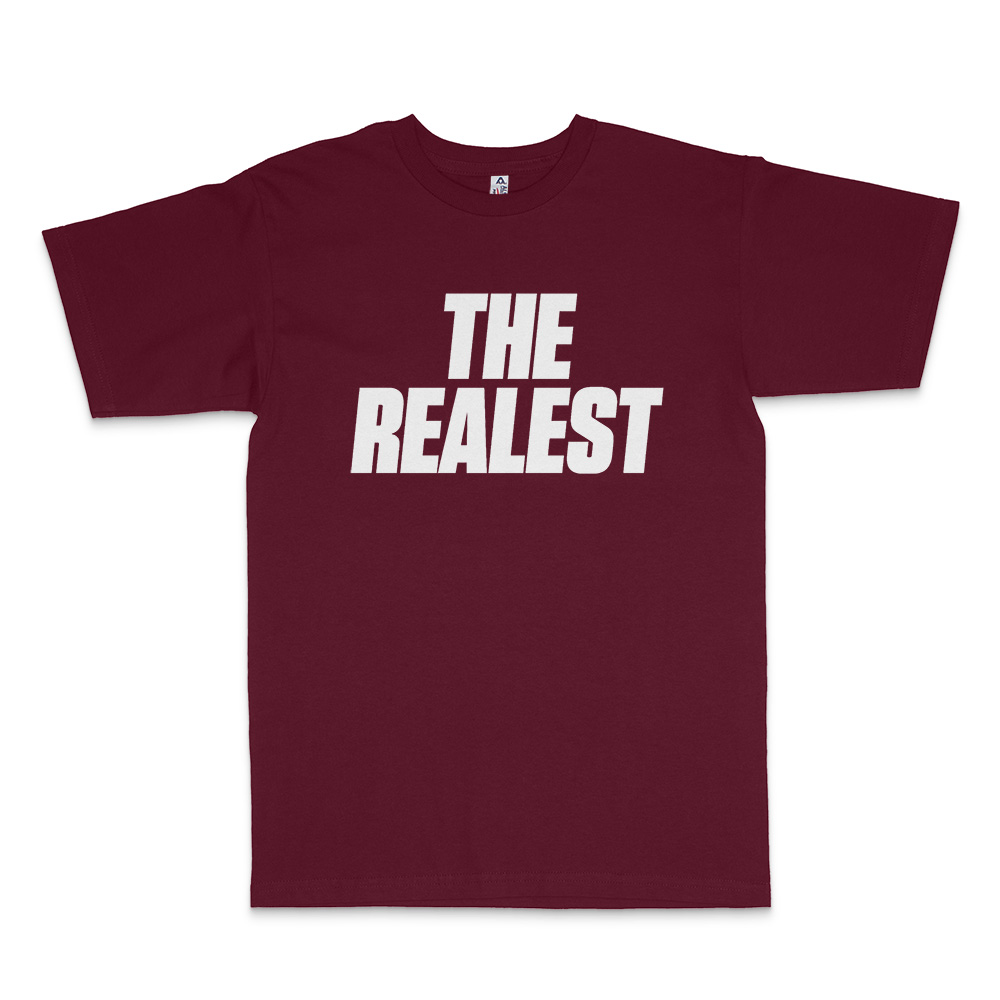 The Realest the original tee burgundy